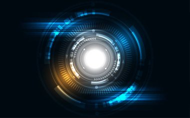 Soyut teknolojik altyapı yüksek teknoloji iletişim kavramı fütüristik dijital yenilik arka plan vektör çizim