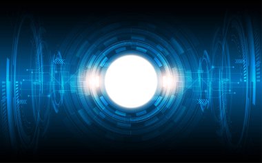 Soyut teknolojik altyapı yüksek teknoloji iletişim kavramı fütüristik dijital yenilik arka plan vektör çizim