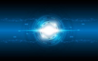 Soyut teknolojik altyapı yüksek teknoloji iletişim kavramı fütüristik dijital yenilik arka plan vektör çizim