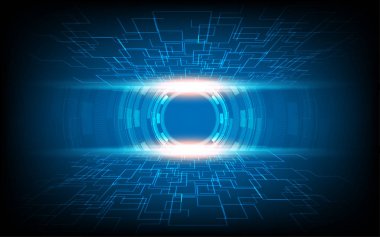 Soyut teknolojik altyapı yüksek teknoloji iletişim kavramı fütüristik dijital yenilik arka plan vektör çizim