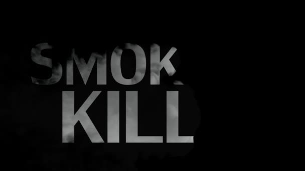 Animated "Smoking kills" — Stock Video