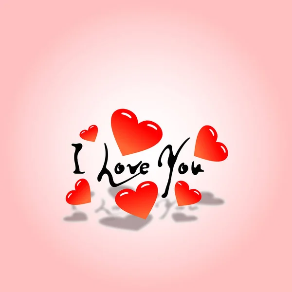 I Love You yazı ile kart