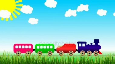 Çizgi film tren maskesi ile yolda ilmekledi.