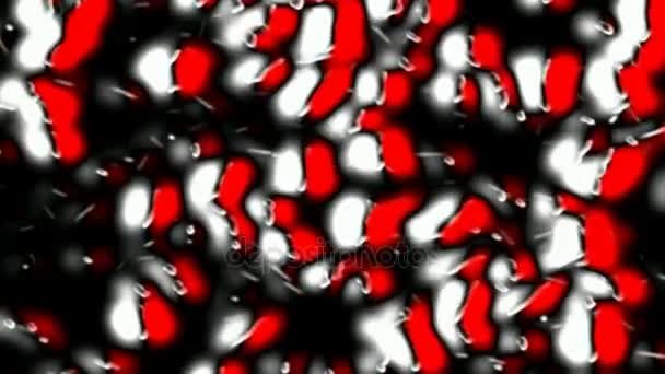 Абстрактний тло сяючих червоних і білих частинок. Безшовна петля . — стокове відео