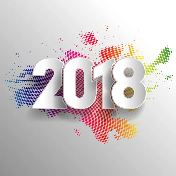 Mutlu yeni yıl 2018 arka plan dekorasyon. 2018 yıl tarih kavramı vektör çizim. 