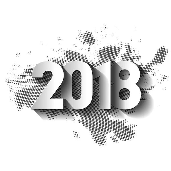 Felice anno nuovo 2018 decorazione di sfondo. Illustrazione vettoriale concettuale della data 2018 anno . Illustrazione Stock