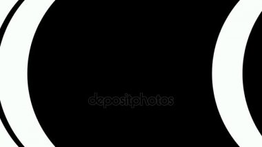 Soyut CGI hareketli grafikler ve beyaz ve siyah yuvarlak rakamları ile animasyonlu arka plan.