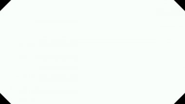 Soyut CGI hareketli grafikler ve beyaz ve siyah yuvarlak rakamları ile animasyonlu arka plan.