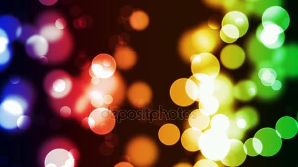 Borrosa brillante colorido bokeh luces sin costura bucle de fondo — Vídeos de Stock