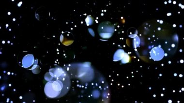 Renkli cam saydam topları ışıltı, hareket ve küçük noktalar soyut hareketi arka planı yok. Sunumlar, videolar, reklam için ilmekledi arka plan Hd