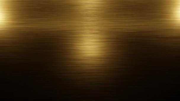 Edelstahl Goldenen Metallhintergrund Textur Einfallendes Licht Auf Die Textur Des — Stockvideo