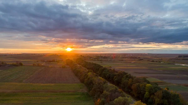 Luftaufnahme Beauty Konzept Hintergrund Sonnenaufgang Stockbild