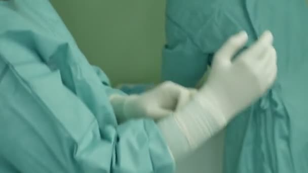 Операційна Кімната Сучасним Обладнанням Хірург Хірургічні Інструменти Крупним Планом — стокове відео