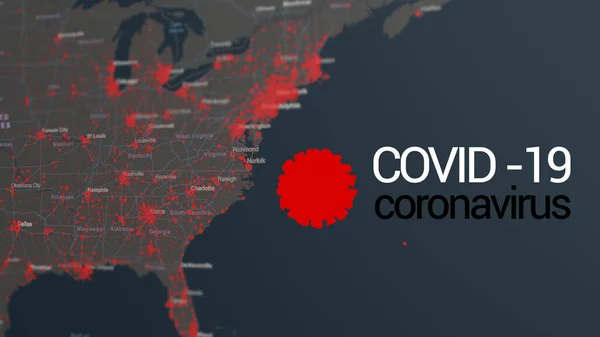 Nyc Wereld Kaart Van Het Coronavirus Covid Coronavirus Concept — Stockfoto