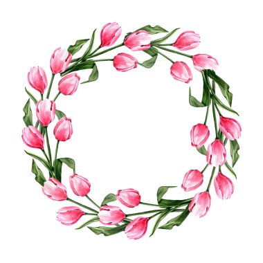 Yuvarlak çiçek çerçevesi