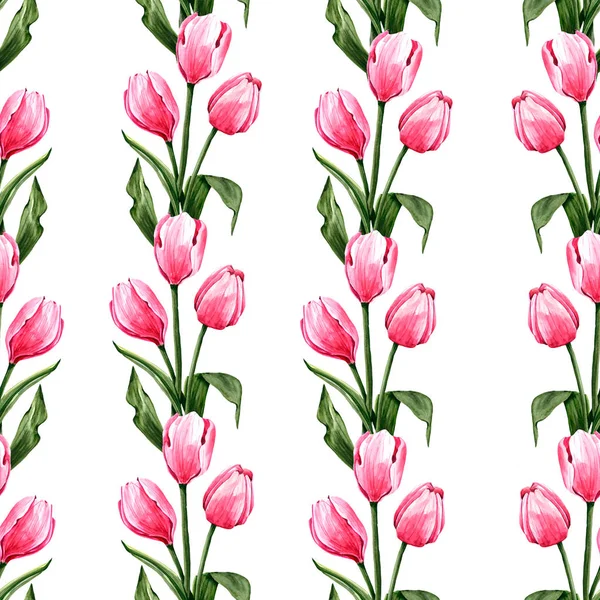 floral seamless pattern with tulips