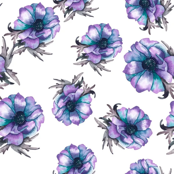 Florales nahtloses Muster mit Mohn — Stockfoto