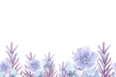 mavi çiçekler bahar