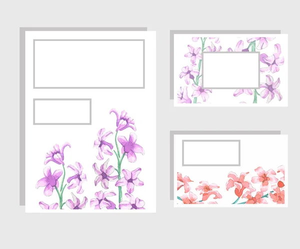 Cards For Text With Flowers — Stock Photo, Image