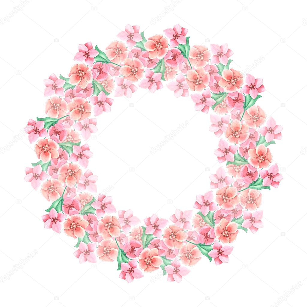 round floral frame