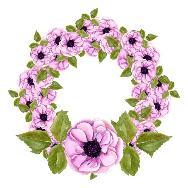 Yuvarlak çiçek çerçevesi