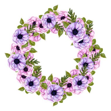 Yuvarlak çiçek çerçevesi