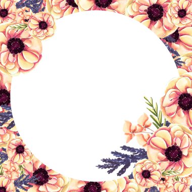 Arka planını çiçekler sulu boya dekorasyon