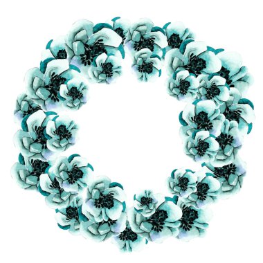 Yuvarlak çiçek çerçevesi