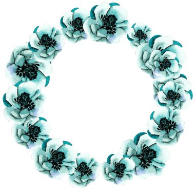 Yuvarlak çiçek çerçevesi