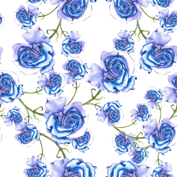 Цветочный бесшовный узор с розами — стоковое фото