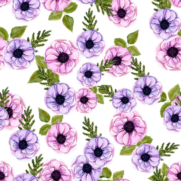 floral seamless pattern with poppies
