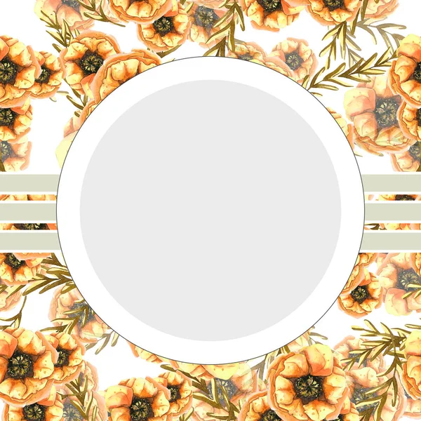 Λουλουδάτο μοτίβο άνευ ραφής με παπαρούνες — Φωτογραφία Αρχείου