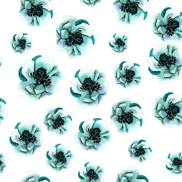 floral seamless pattern with poppies