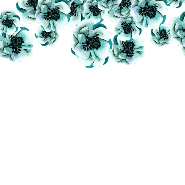 Υπόβαθρο των μπλε λουλουδιών — Φωτογραφία Αρχείου