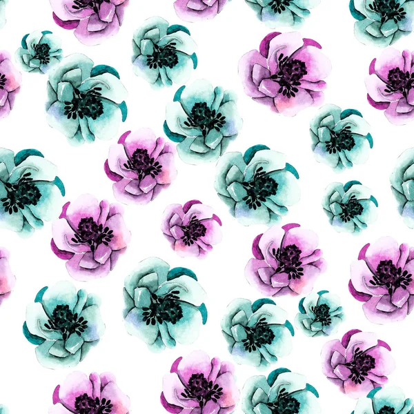 floral seamless pattern with poppies