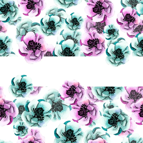 floral seamless pattern with poppies