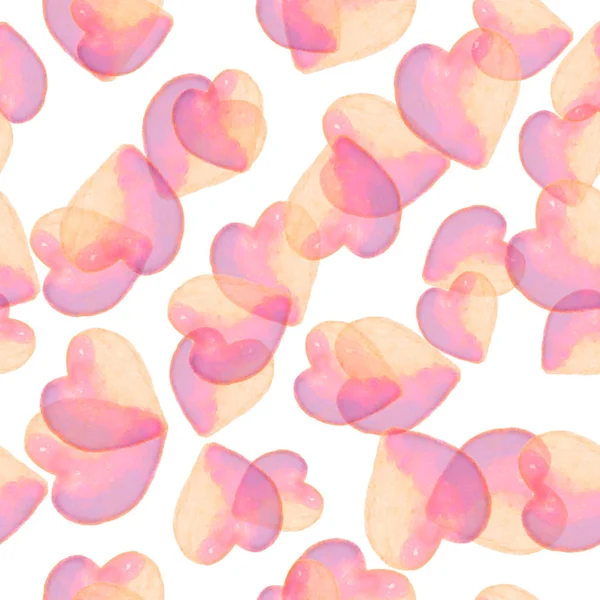Abstracte naadloze patroon van harten — Stockfoto