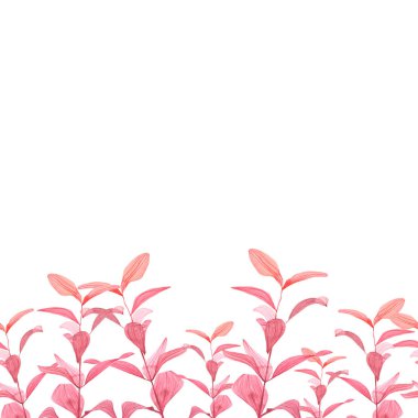 Stem Red Leaves  clipart