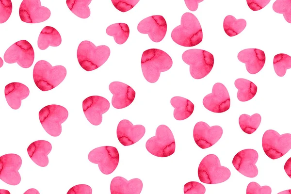 Srdce Pattern akvarel — Stock fotografie