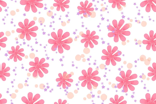 Flower Pattern Watercolor — Stock Photo, Image