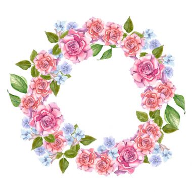 Yapraklı pembe güller 