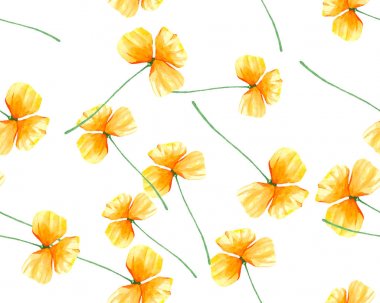 Sarı Nasturtium desen