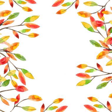 çerçeve rengi yaprakları ile