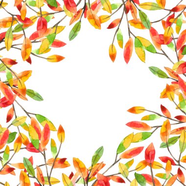 çerçeve rengi yaprakları ile