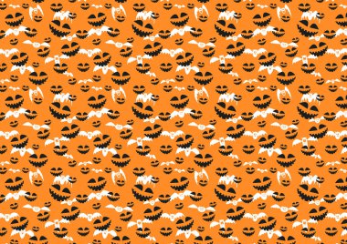 Raster doku tatil elemanlarından oluşan Cadılar Bayramı için