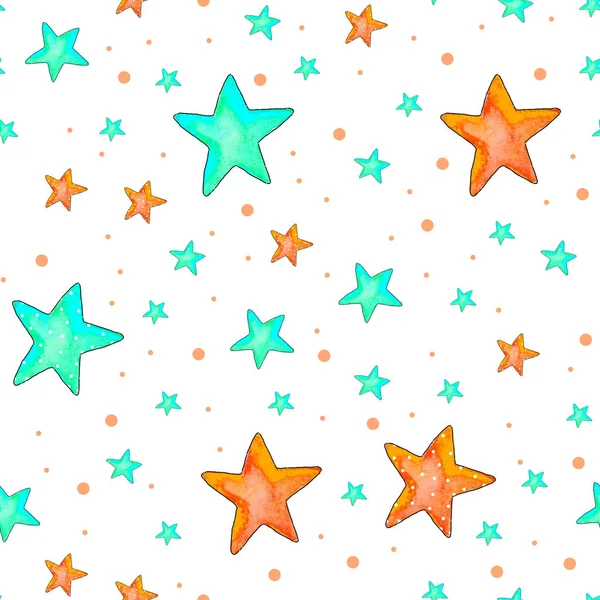 Textur Der Bemalten Farbigen Sterne — Stockfoto
