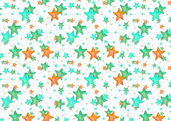 Texture of painted colored stars