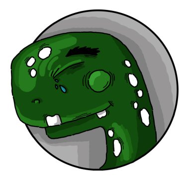 Boyalı bebek dinozorlar raster