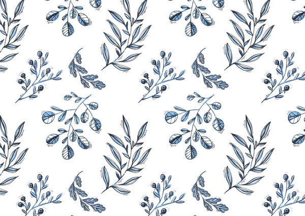 Flower pattern, raster texture