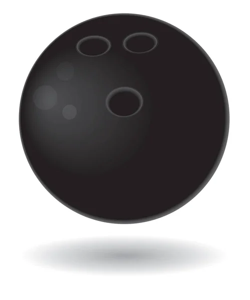 Bowling palla su sfondo bianco — Vettoriale Stock